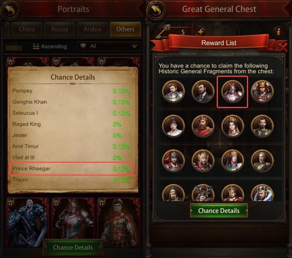 Get Evony Prince Rhaegar from Tavern