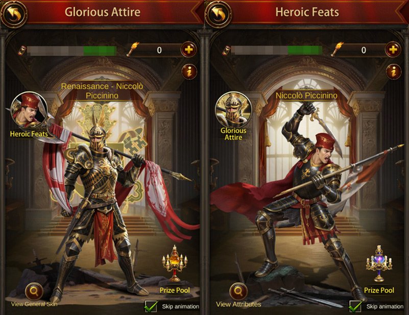 Get Niccolò Piccinino and Skin in Heroic Feats and Glorious Attire